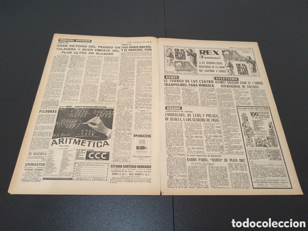 Coleccionismo deportivo: MARCA 08/01/1968 - Foto 7