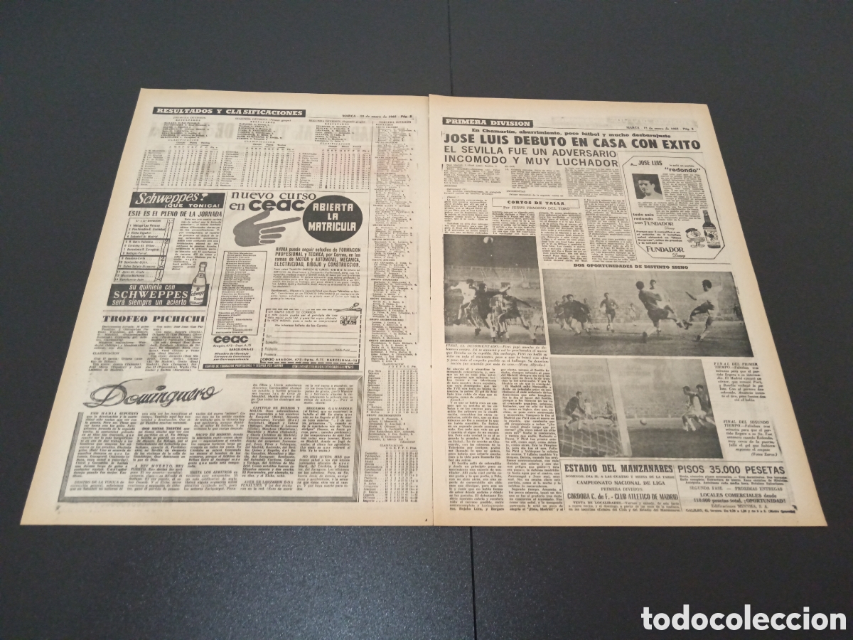 Coleccionismo deportivo: MARCA 15/01/1968 - Foto 2