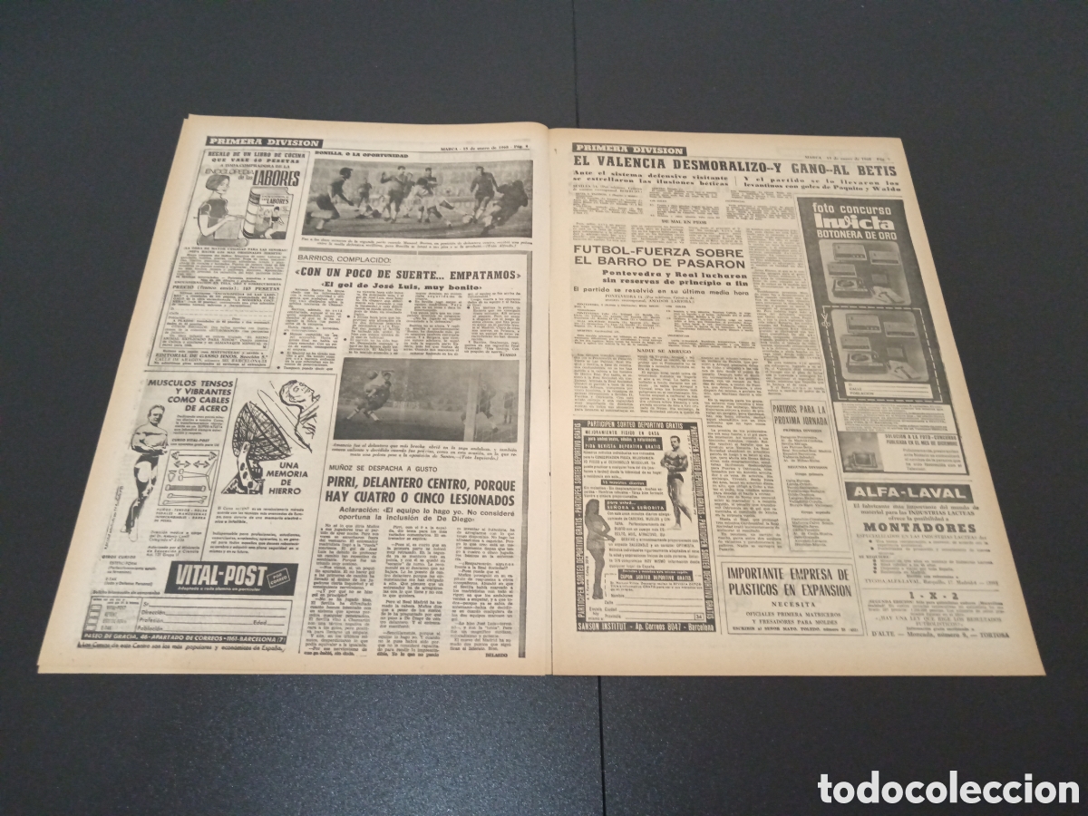 Coleccionismo deportivo: MARCA 15/01/1968 - Foto 3