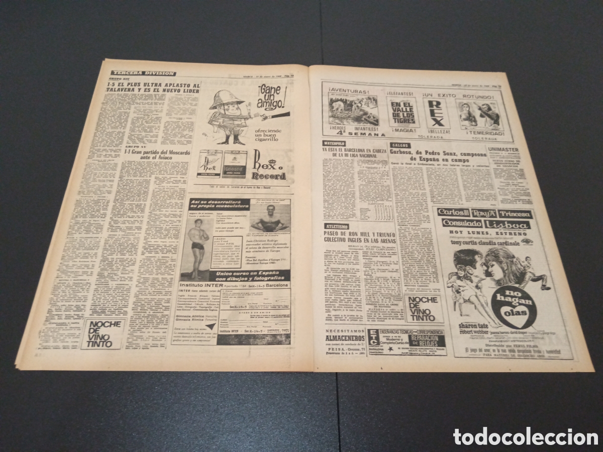 Coleccionismo deportivo: MARCA 15/01/1968 - Foto 6