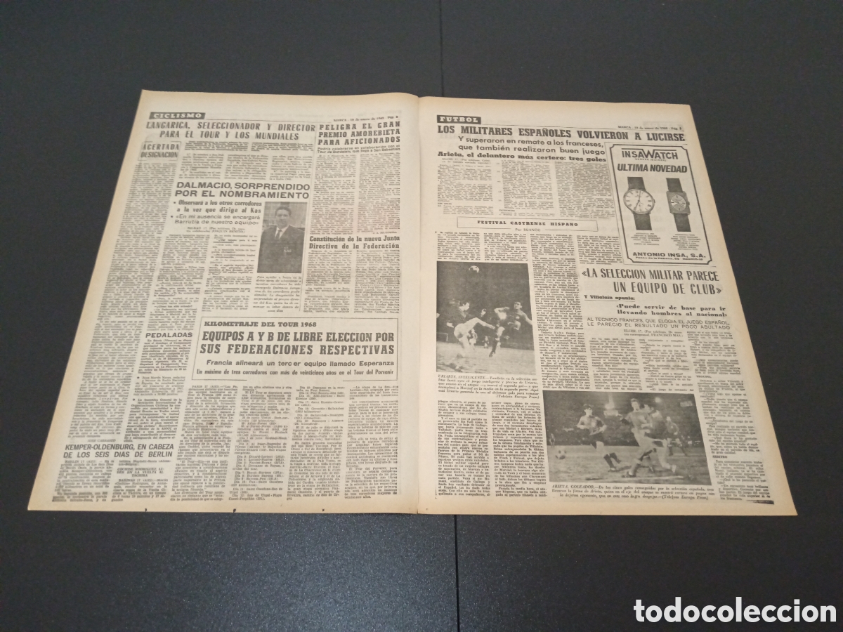 Coleccionismo deportivo: MARCA 18/01/1968 - Foto 2