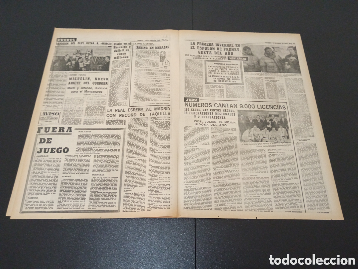 Coleccionismo deportivo: MARCA 18/01/1968 - Foto 3