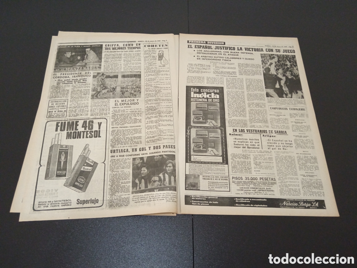 Coleccionismo deportivo: MARCA 22/01/1968 - Foto 3