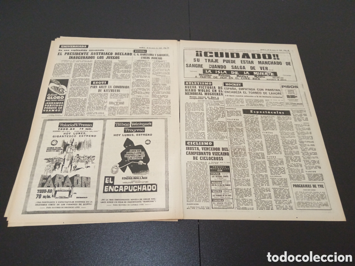 Coleccionismo deportivo: MARCA 22/01/1968 - Foto 7