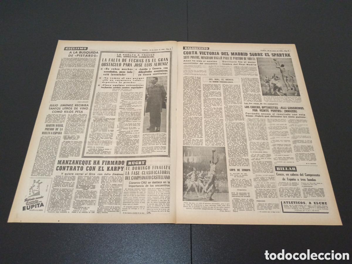Coleccionismo deportivo: MARCA 26/01/1968 - Foto 2