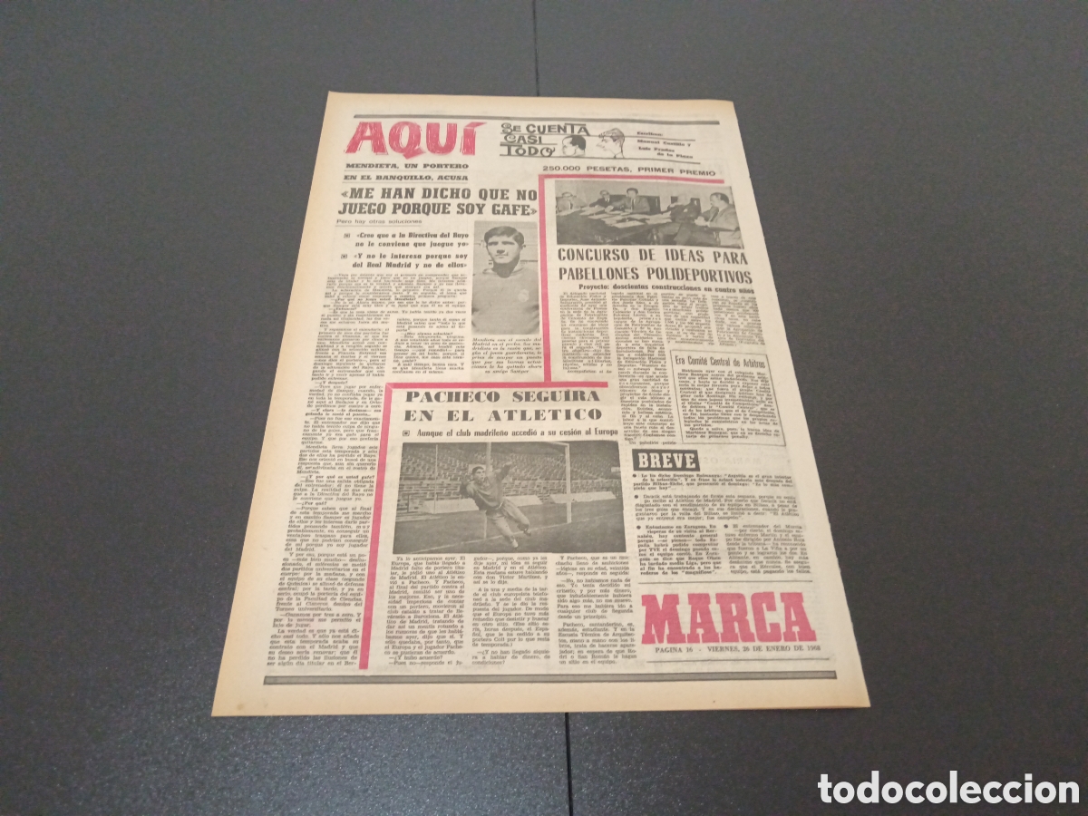 Coleccionismo deportivo: MARCA 26/01/1968 - Foto 4