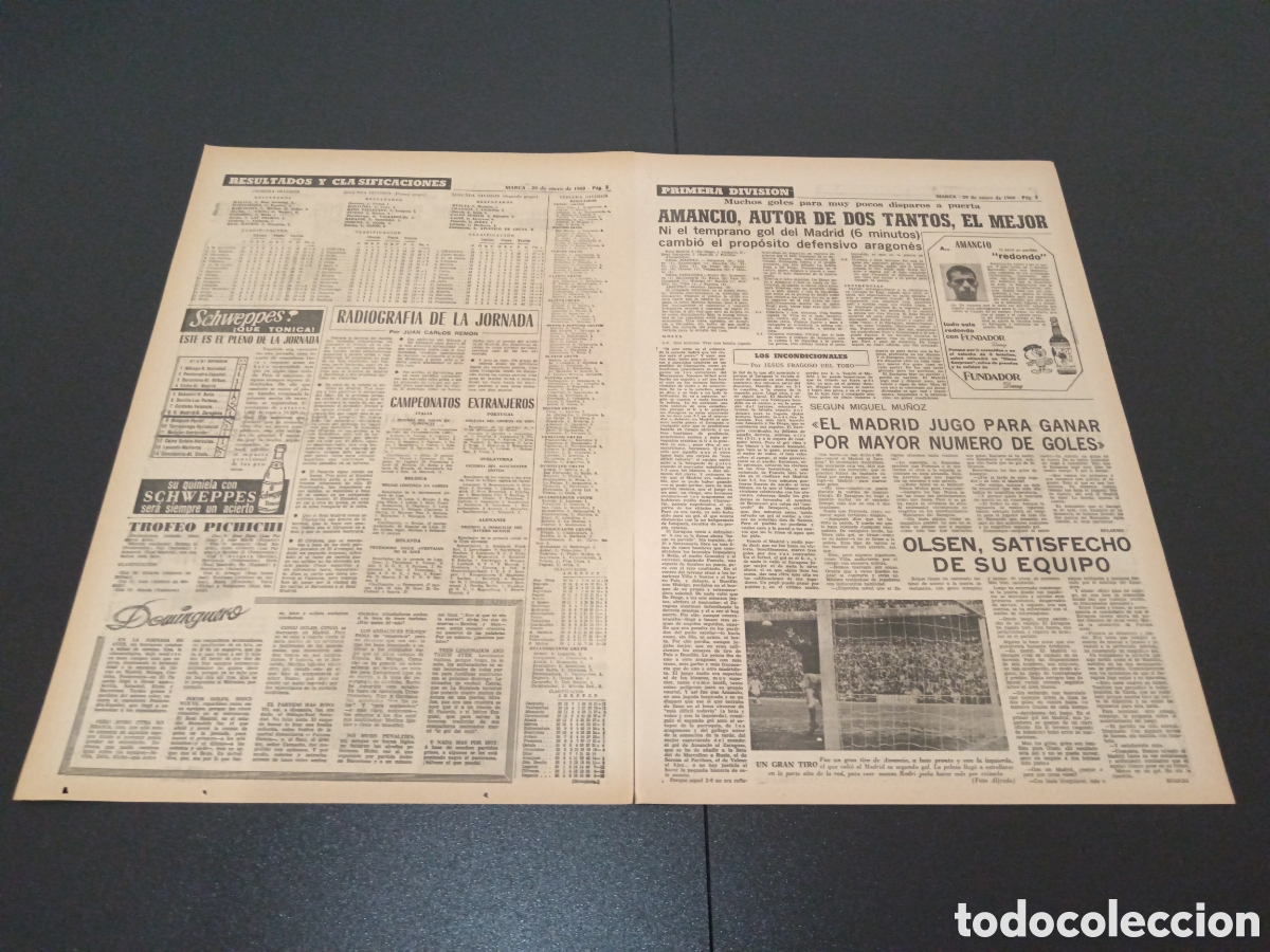 Coleccionismo deportivo: MARCA 29/01/1968 - Foto 2