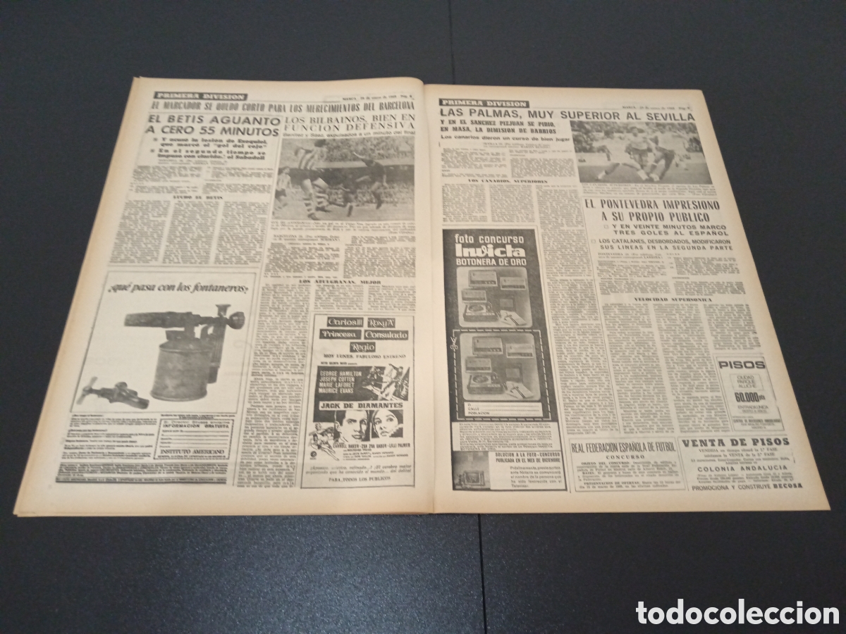 Coleccionismo deportivo: MARCA 29/01/1968 - Foto 4