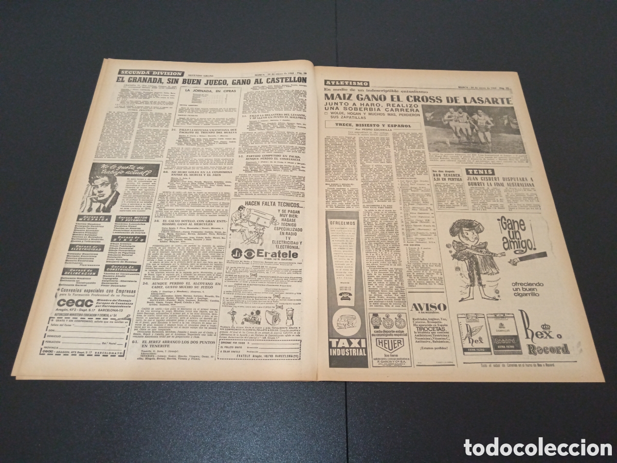 Coleccionismo deportivo: MARCA 29/01/1968 - Foto 6