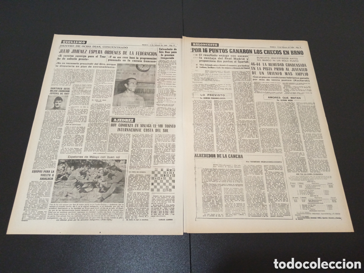 Coleccionismo deportivo: MARCA 02/02/1968 - Foto 2