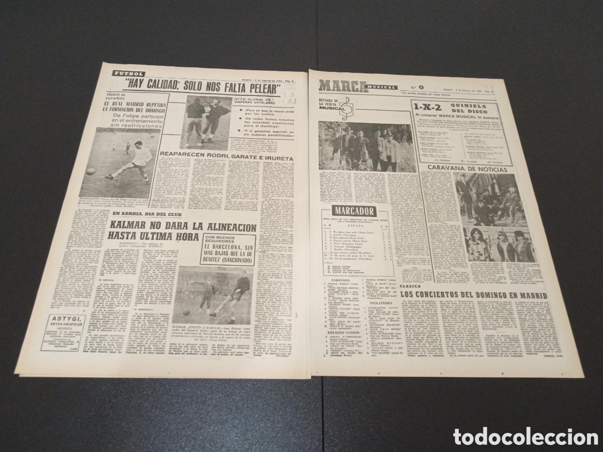 Coleccionismo deportivo: MARCA 02/02/1968 - Foto 3