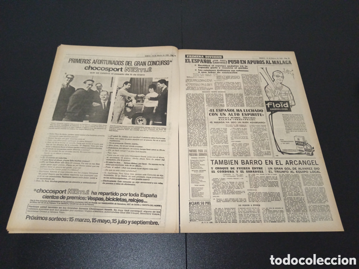 Coleccionismo deportivo: MARCA 12/02/1968 - Foto 5