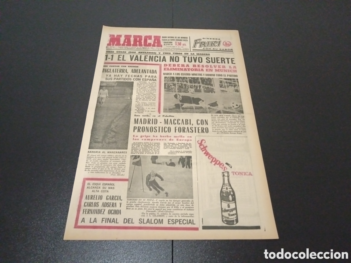 Coleccionismo deportivo: MARCA 15/02/1968 - Foto 1