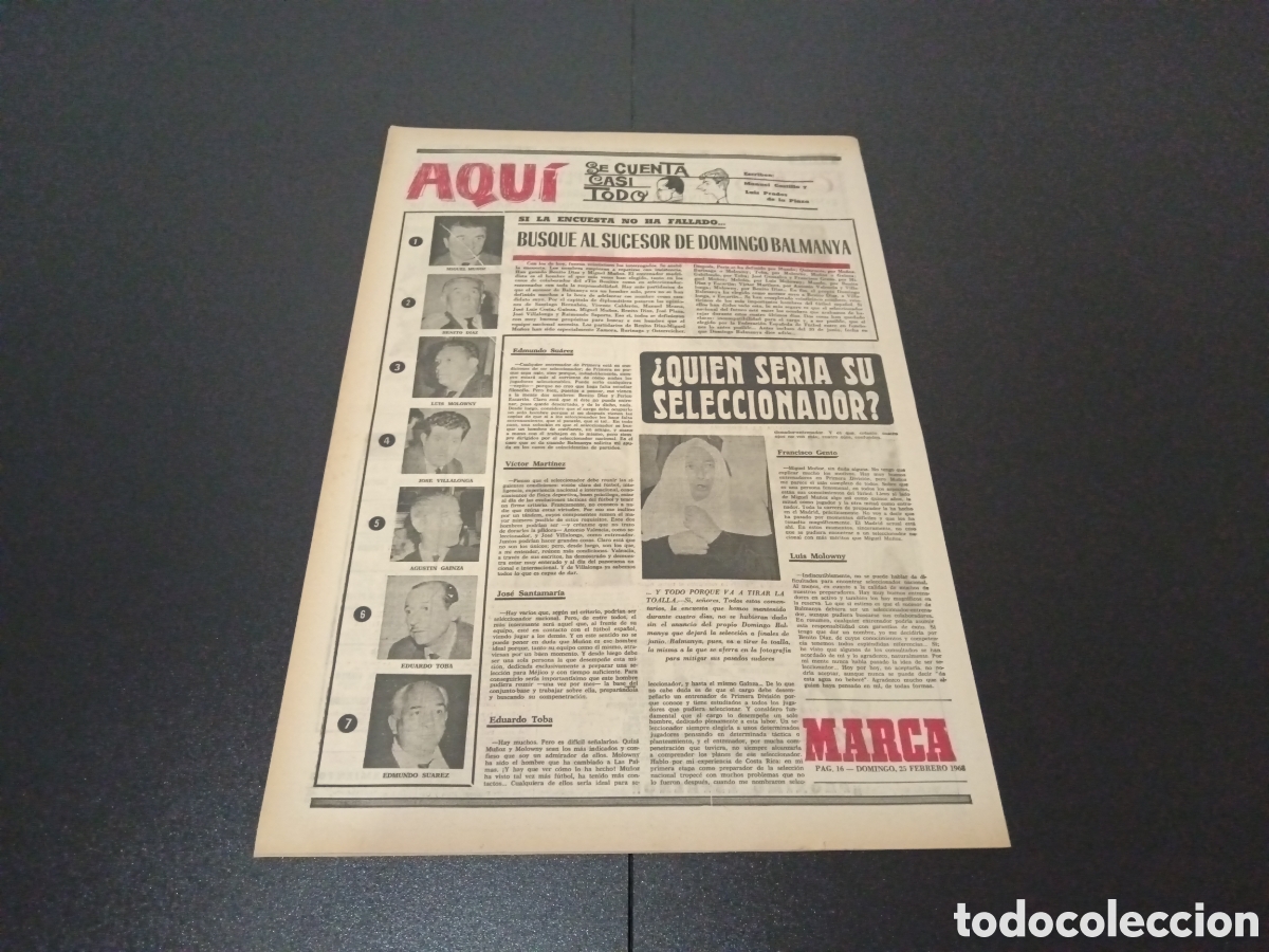 Coleccionismo deportivo: MARCA 25/02/1968 - Foto 5