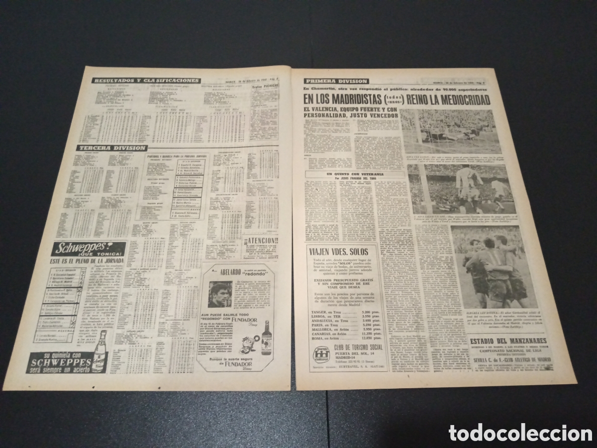 Coleccionismo deportivo: MARCA 26/02/1968 - Foto 2