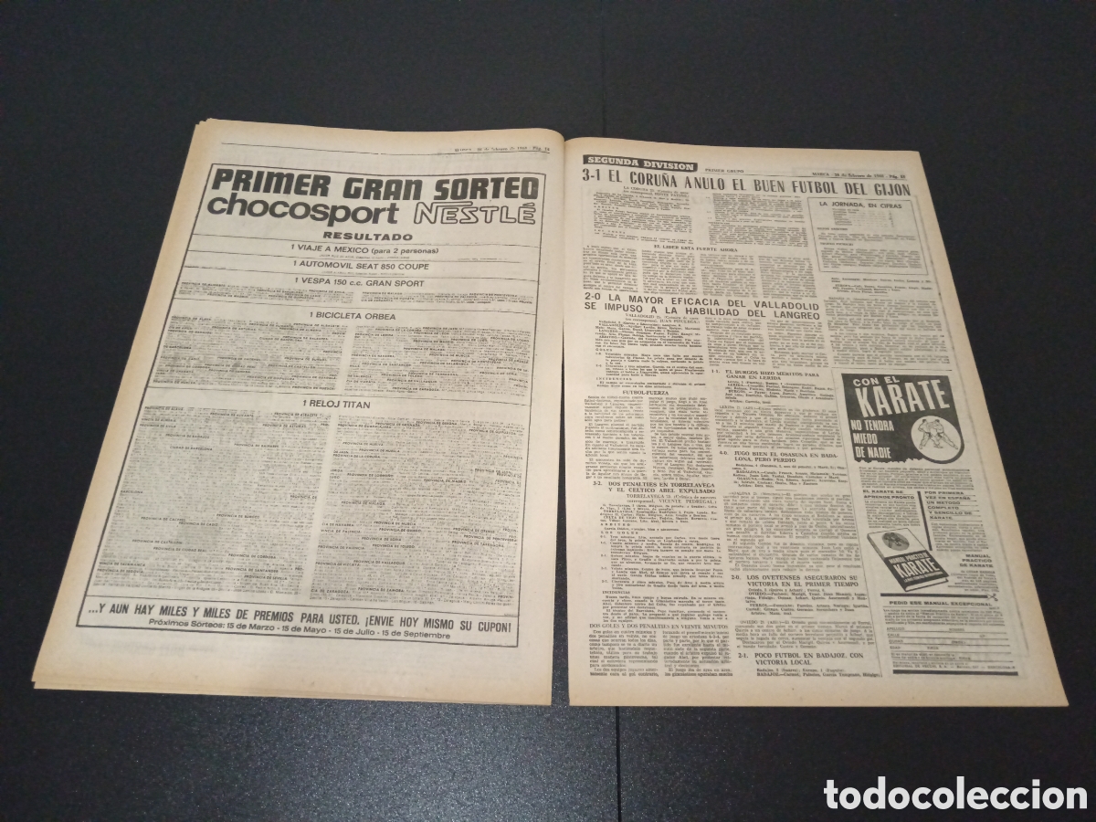 Coleccionismo deportivo: MARCA 26/02/1968 - Foto 8
