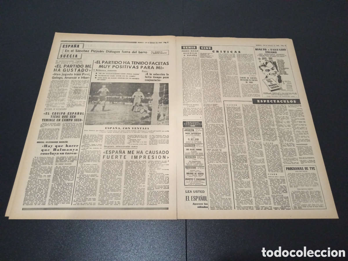 Coleccionismo deportivo: MARCA 29/02/1968 - Foto 3