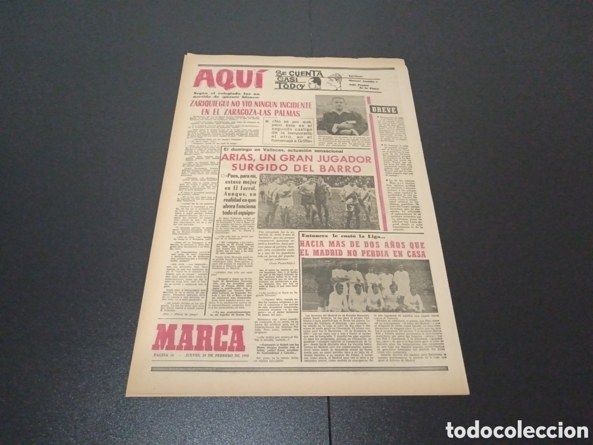 Coleccionismo deportivo: MARCA 29/02/1968 - Foto 4