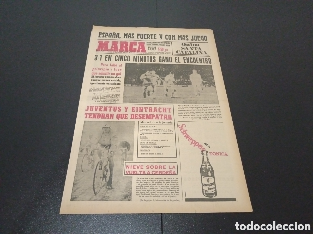 Coleccionismo deportivo: MARCA 29/02/1968 - Foto 1