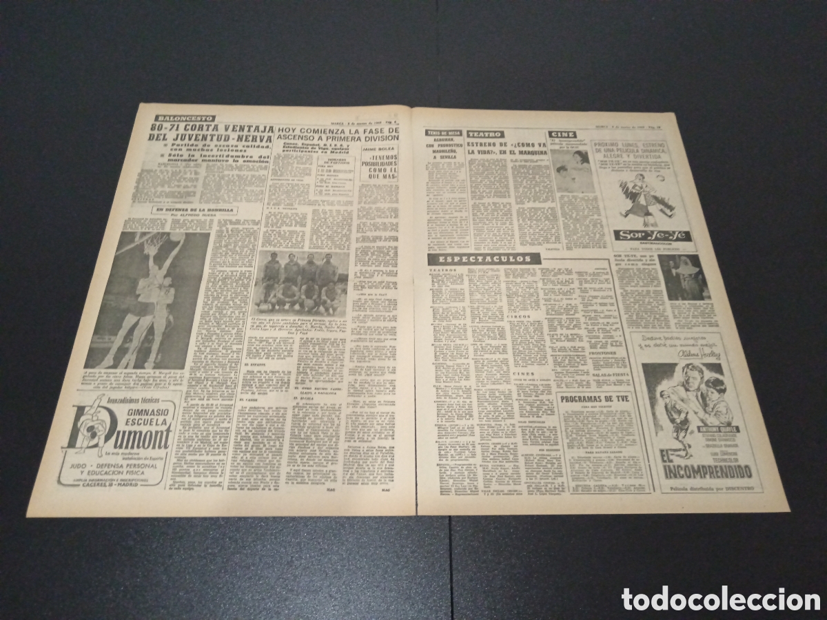 Coleccionismo deportivo: MARCA 08/03/1968 - Foto 3