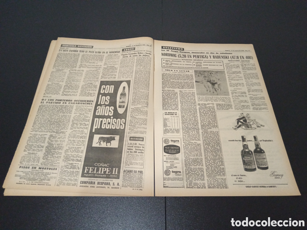 Coleccionismo deportivo: MARCA 11/03/1968 - Foto 8