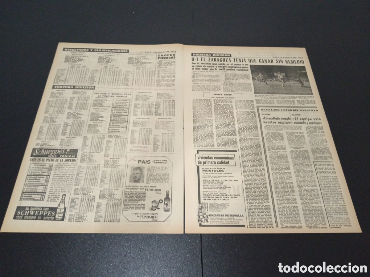 Coleccionismo deportivo: MARCA 18/03/1968 - Foto 2