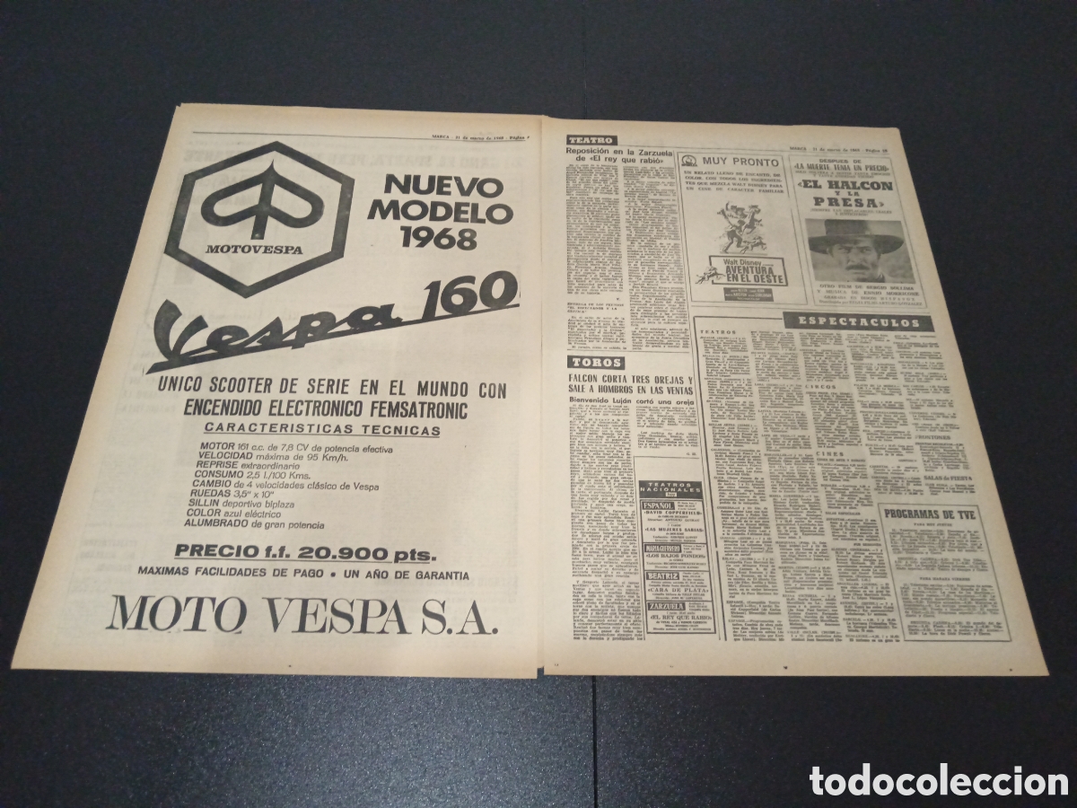 Coleccionismo deportivo: MARCA 21/03/1968 - Foto 3
