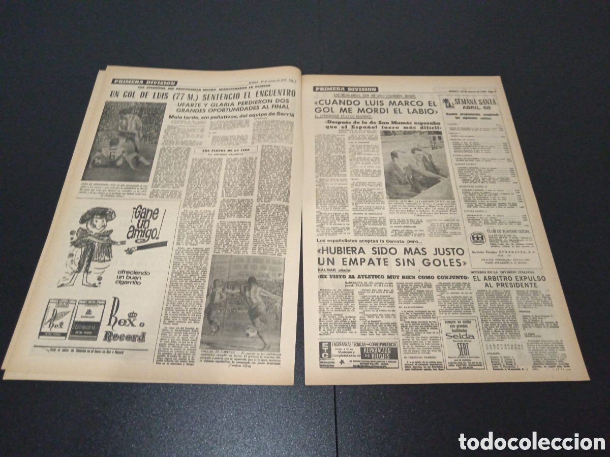 Coleccionismo deportivo: MARCA 25/03/1968 - Foto 4