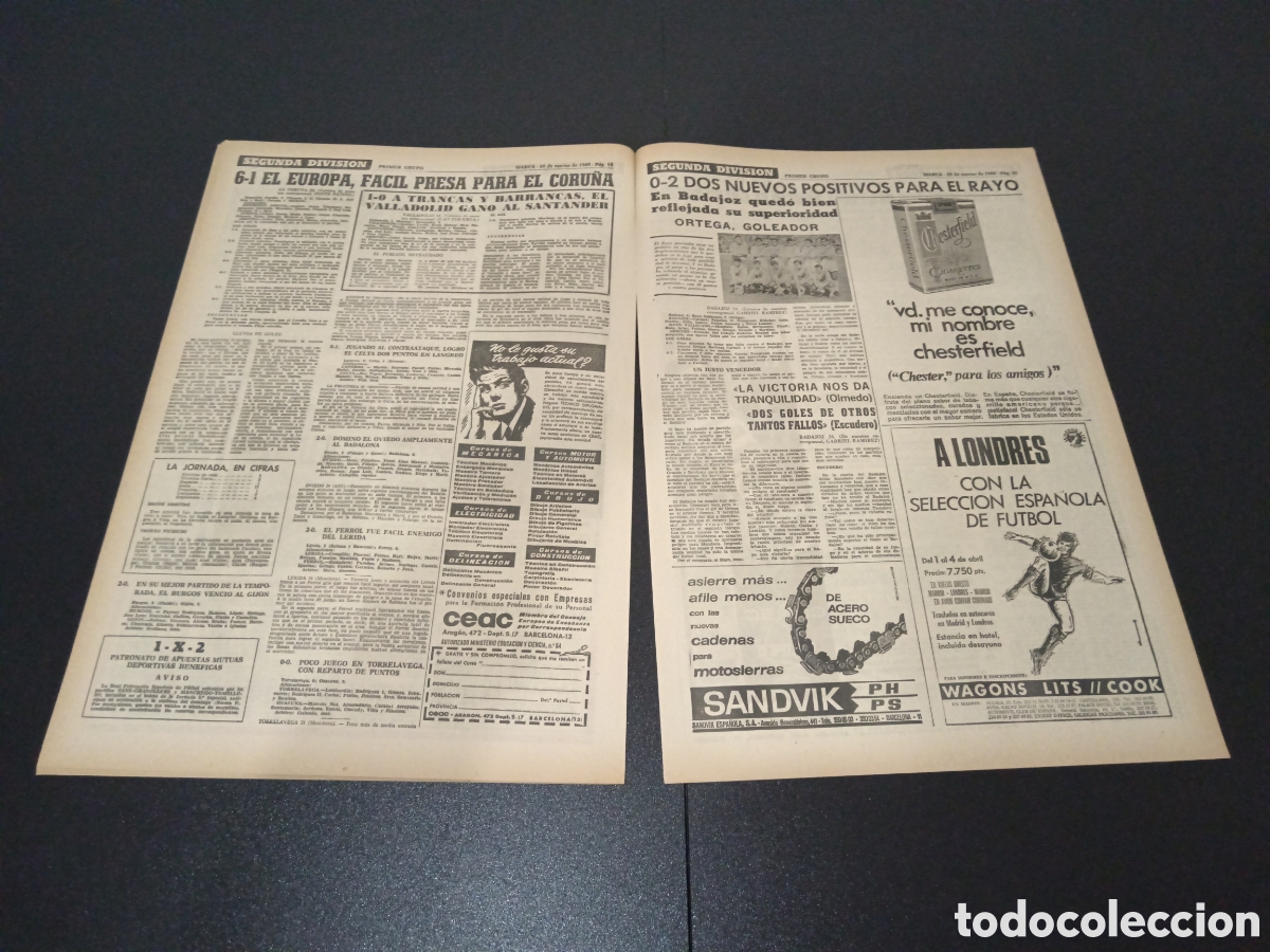 Coleccionismo deportivo: MARCA 25/03/1968 - Foto 8