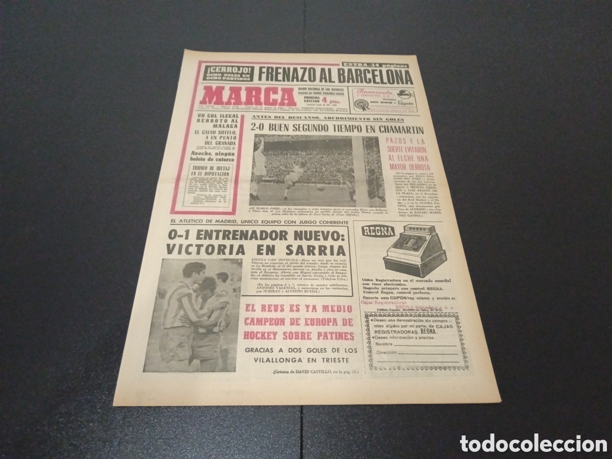 Coleccionismo deportivo: MARCA 25/03/1968 - Foto 1