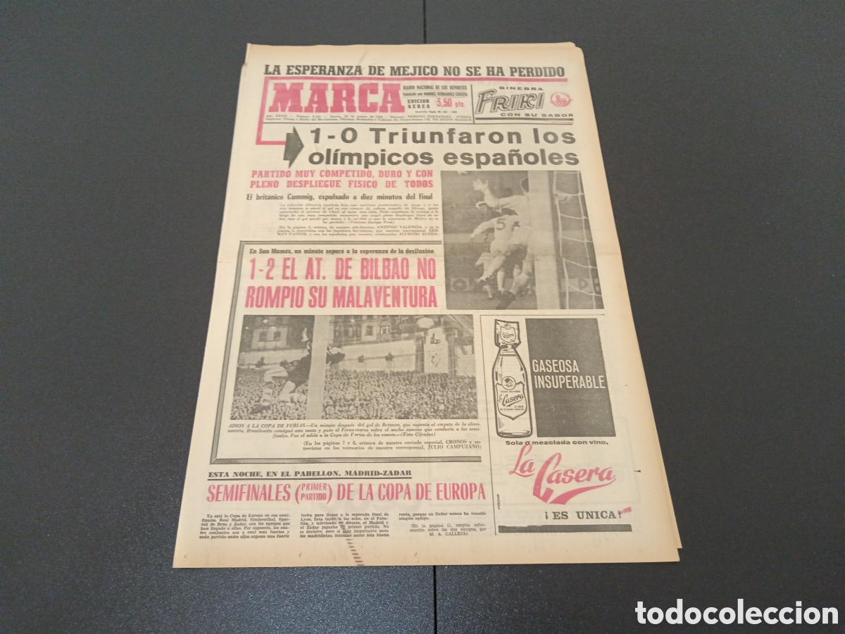 Coleccionismo deportivo: MARCA 28/03/1968 - Foto 1