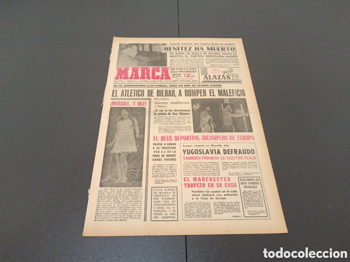 Coleccionismo deportivo: MARCA 07/04/1968 - Foto 1
