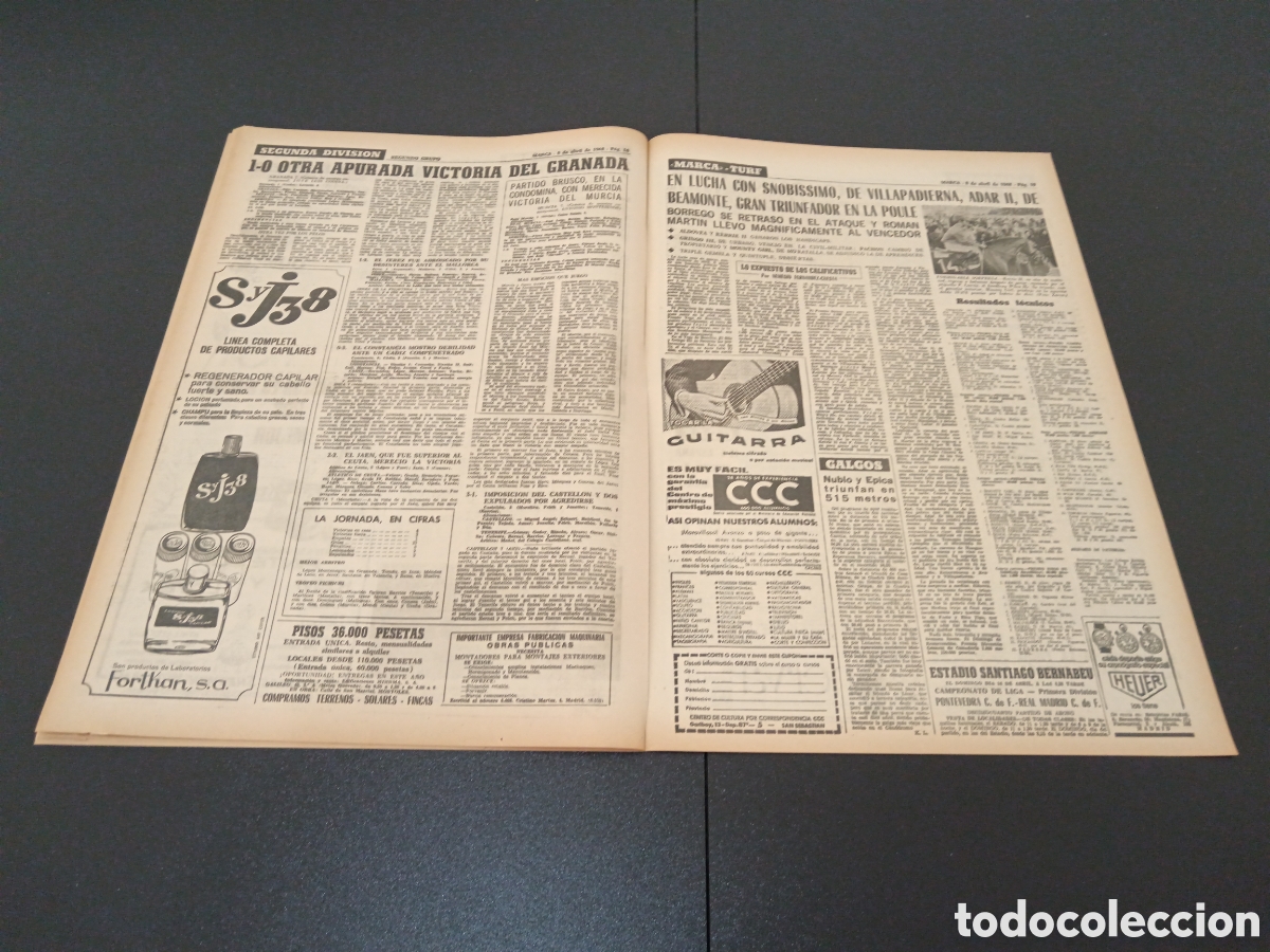 Coleccionismo deportivo: MARCA 08/04/1968 - Foto 8