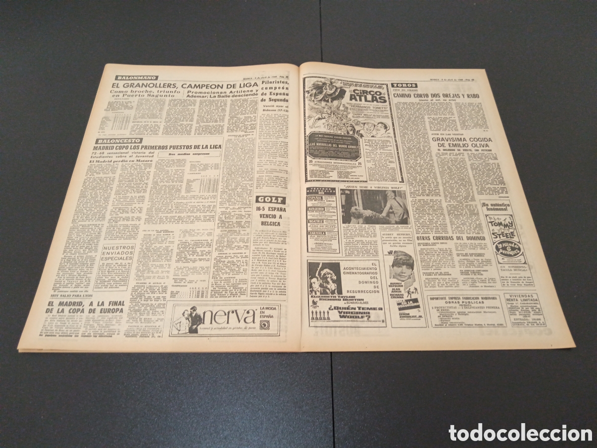 Coleccionismo deportivo: MARCA 08/04/1968 - Foto 9