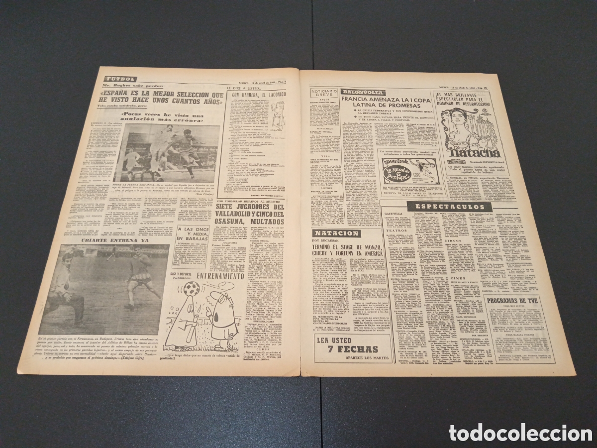 Coleccionismo deportivo: MARCA 11/04/1968 - Foto 3