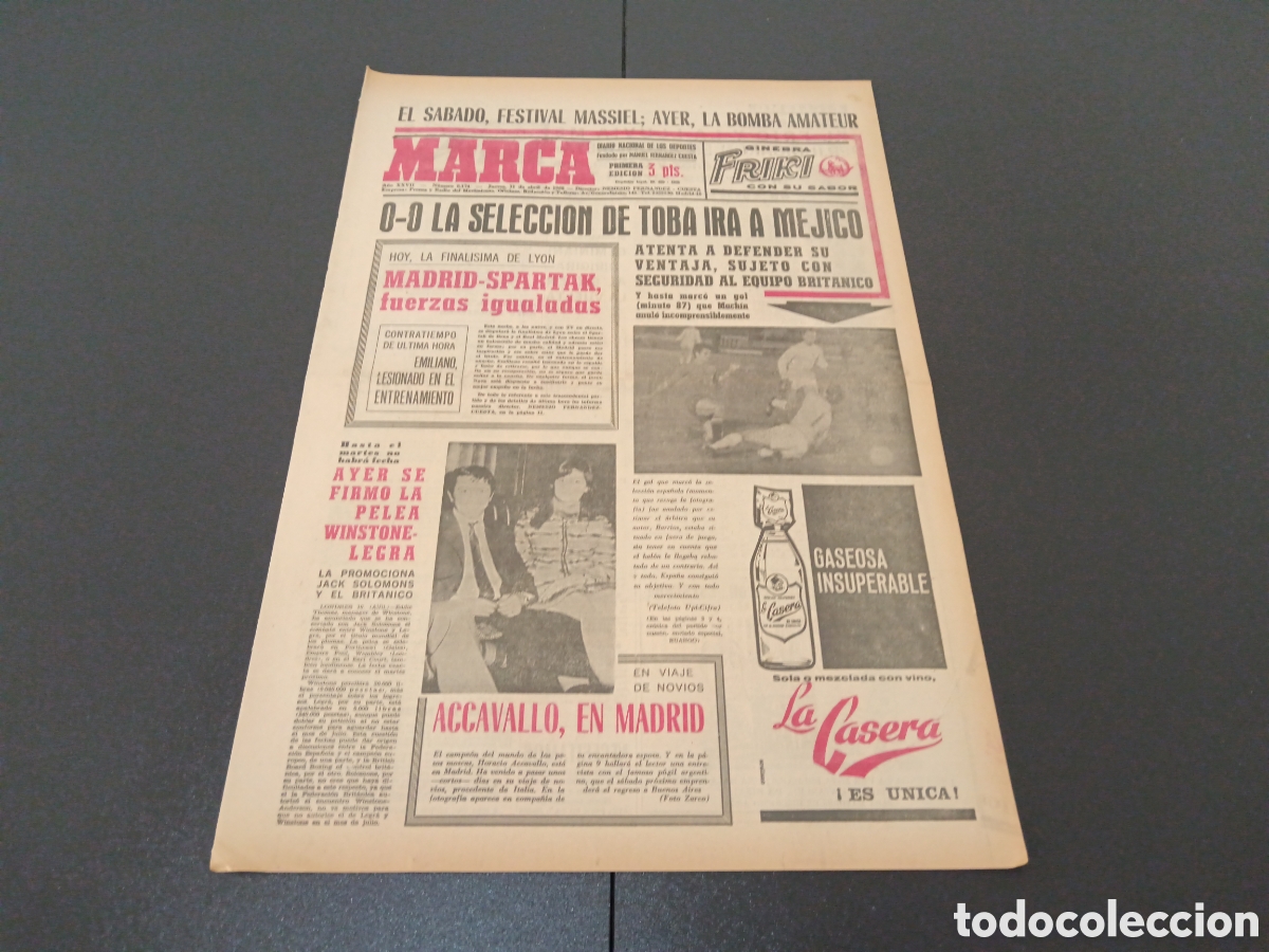 Coleccionismo deportivo: MARCA 11/04/1968 - Foto 1
