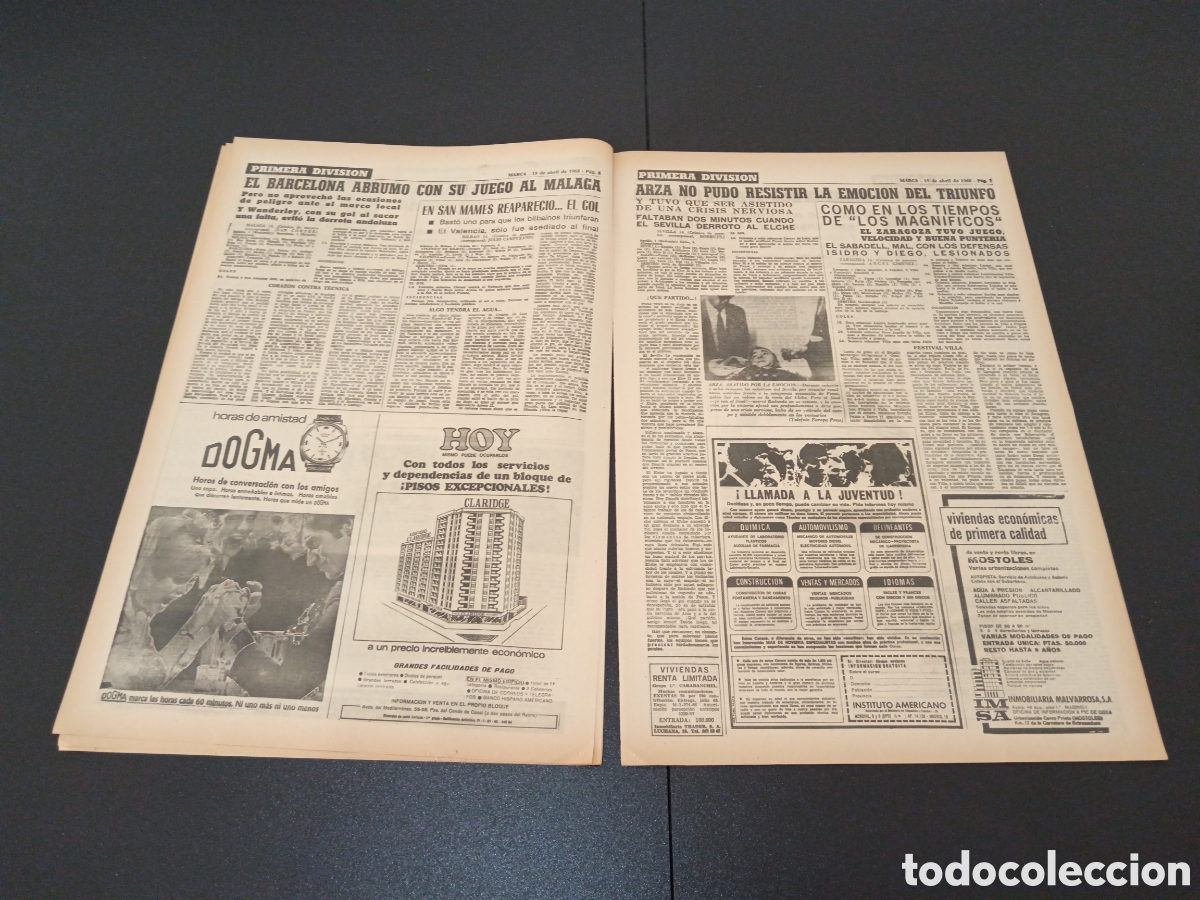 Coleccionismo deportivo: MARCA 15/04/1968 - Foto 4