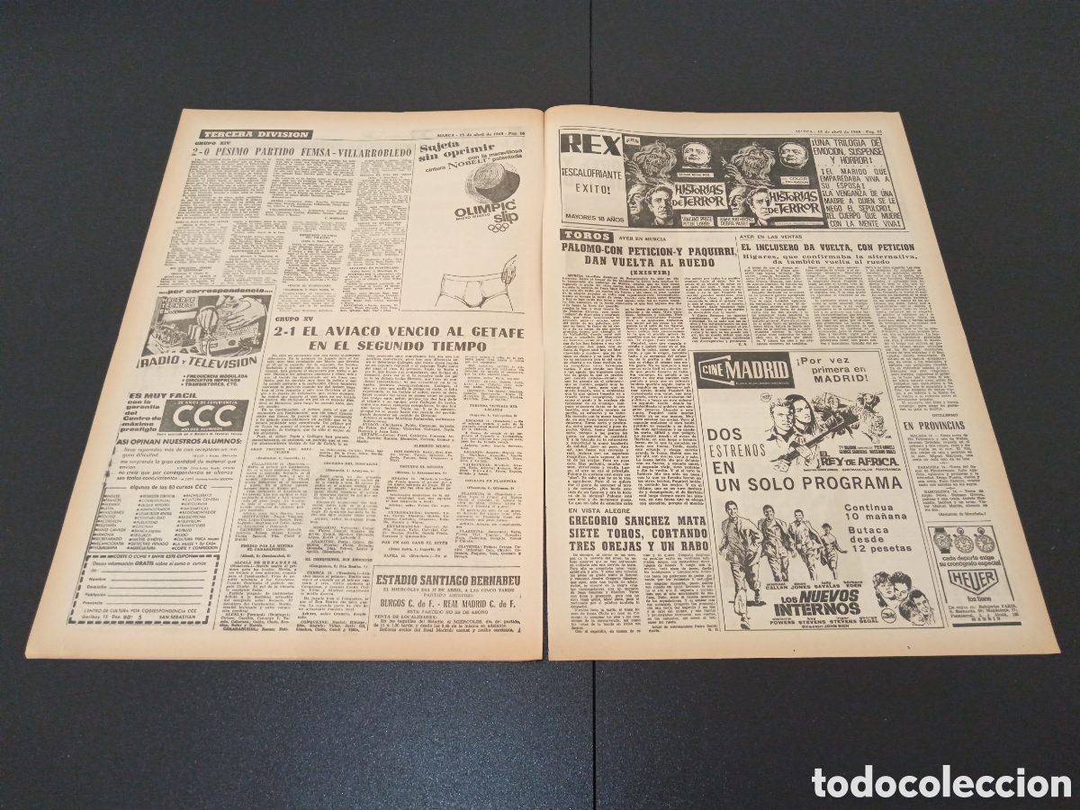 Coleccionismo deportivo: MARCA 15/04/1968 - Foto 9