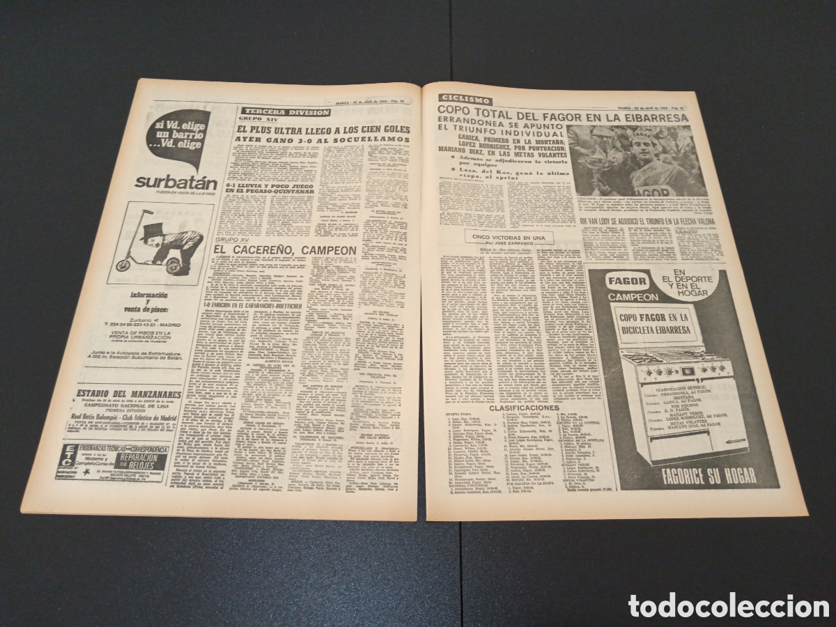 Coleccionismo deportivo: MARCA 22/04/1968 - Foto 8