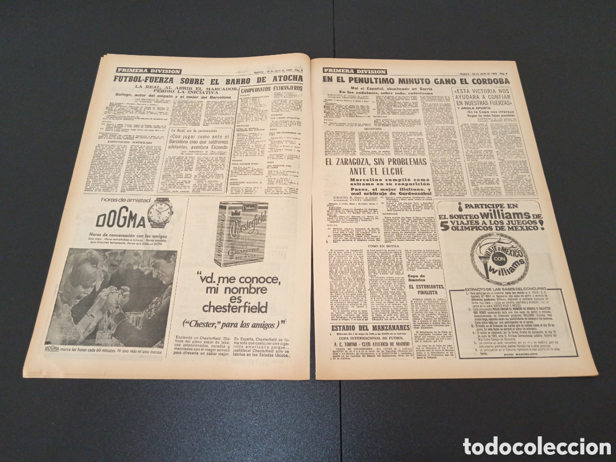 Coleccionismo deportivo: MARCA 29/04/1968 - Foto 5