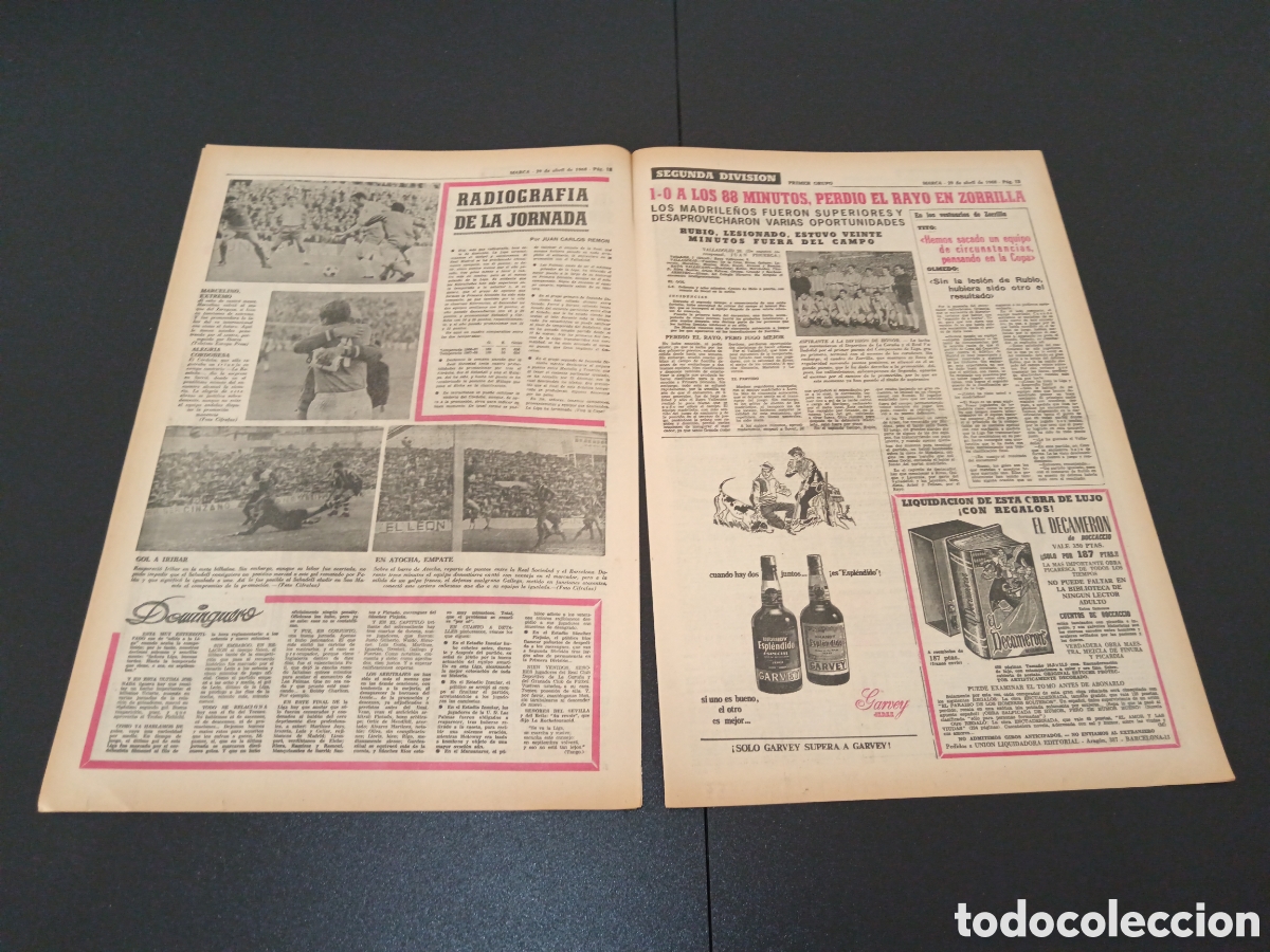 Coleccionismo deportivo: MARCA 29/04/1968 - Foto 7