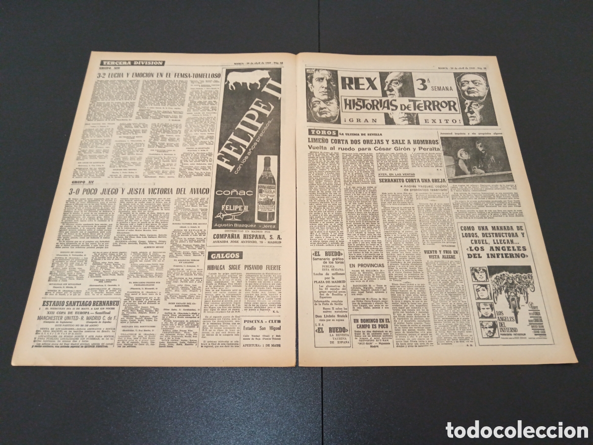 Coleccionismo deportivo: MARCA 29/04/1968 - Foto 9