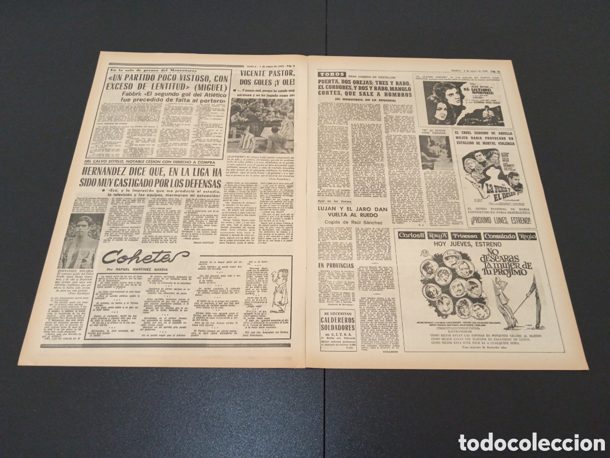 Coleccionismo deportivo: MARCA 02/05/1968 - Foto 3