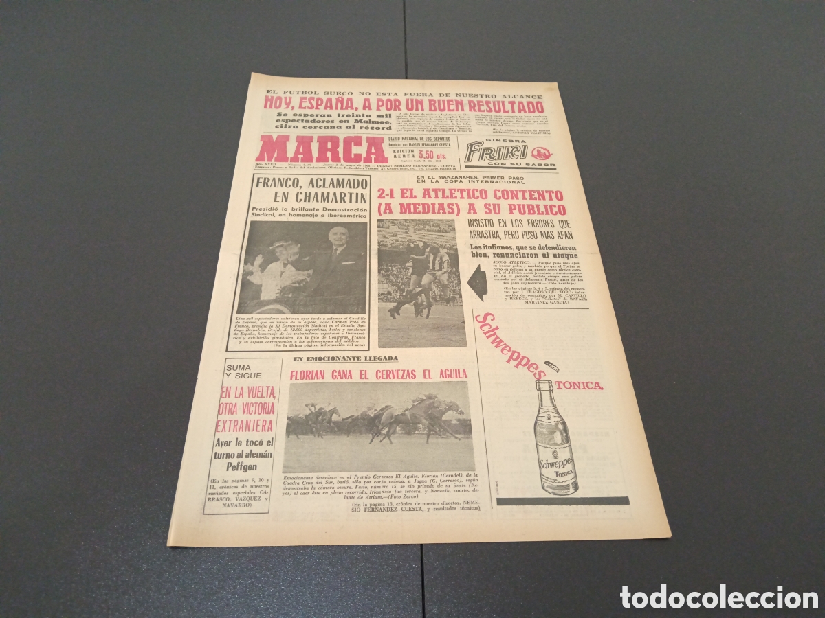 Coleccionismo deportivo: MARCA 02/05/1968 - Foto 1