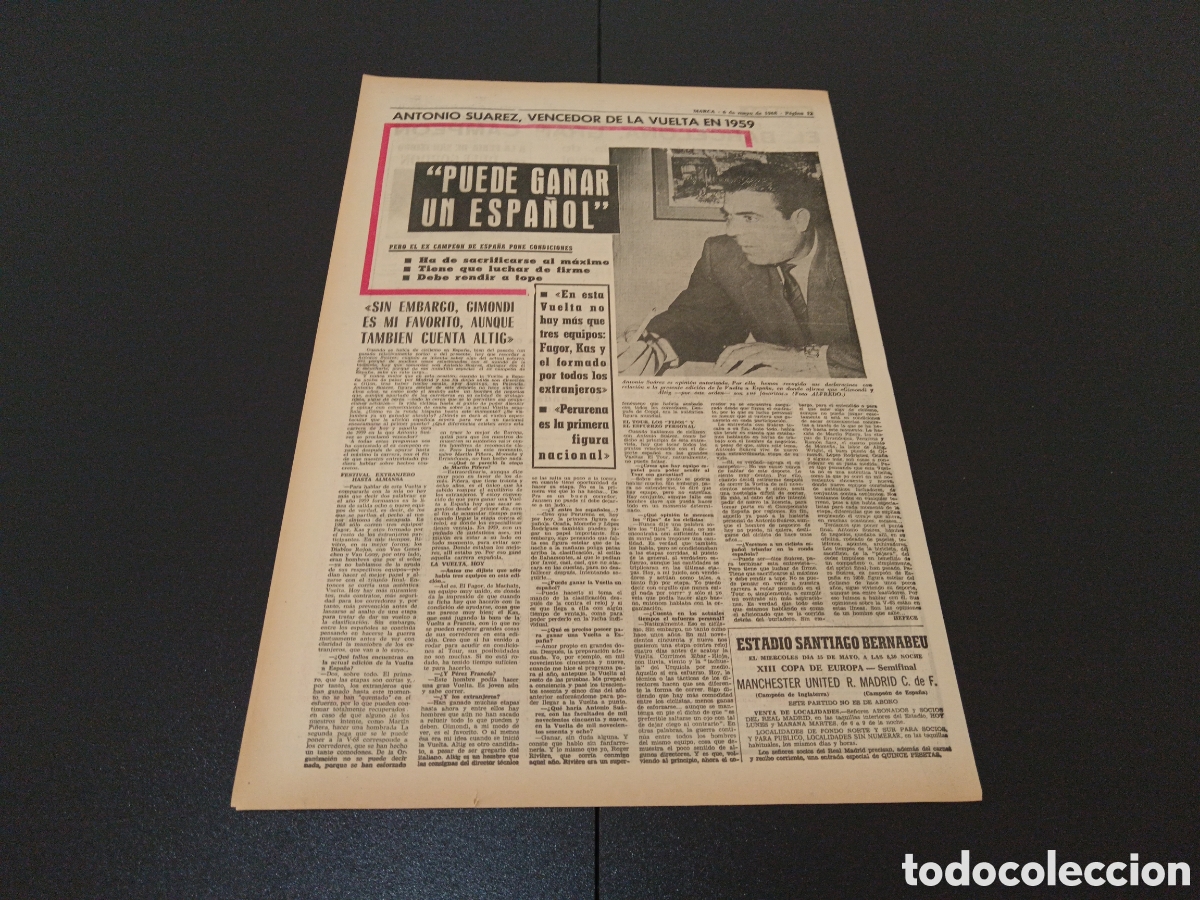 Coleccionismo deportivo: MARCA 06/05/1968 - Foto 3