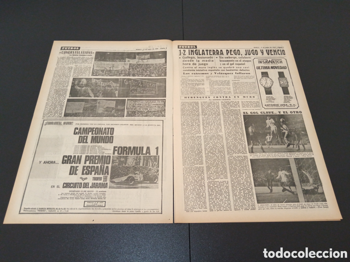Coleccionismo deportivo: MARCA 09/05/1968 - Foto 2