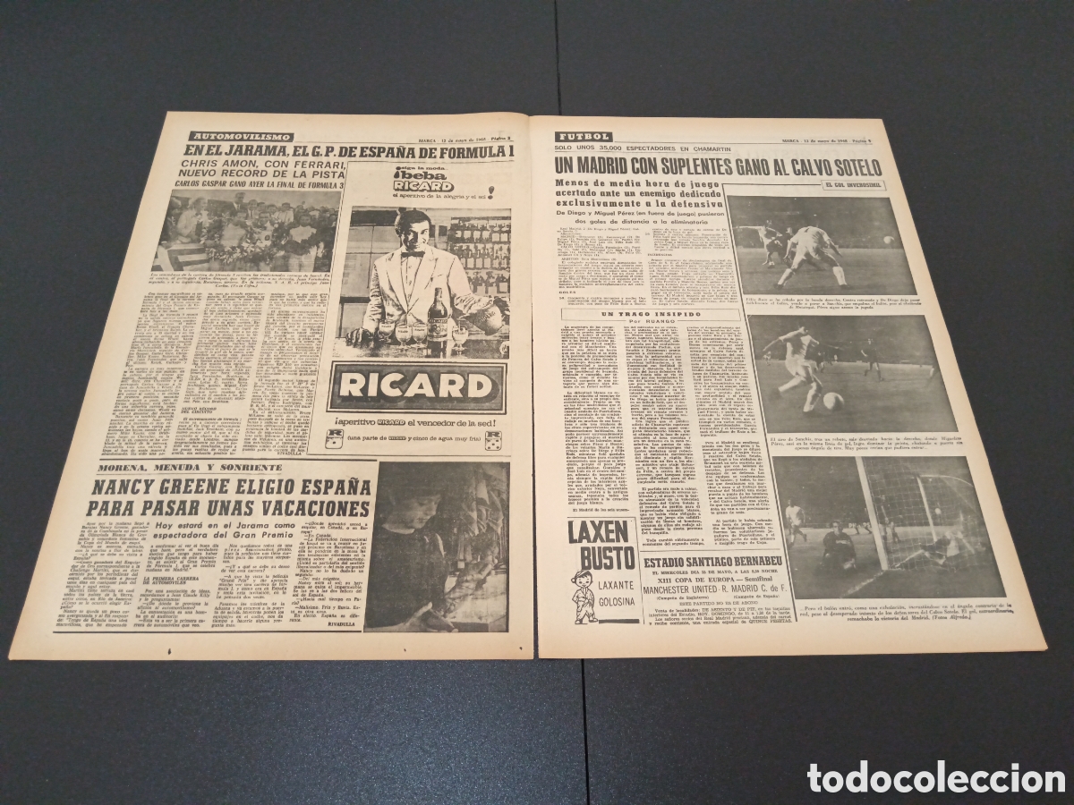 Coleccionismo deportivo: MARCA 12/05/1968 - Foto 2