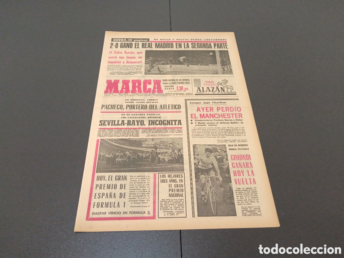 Coleccionismo deportivo: MARCA 12/05/1968 - Foto 1