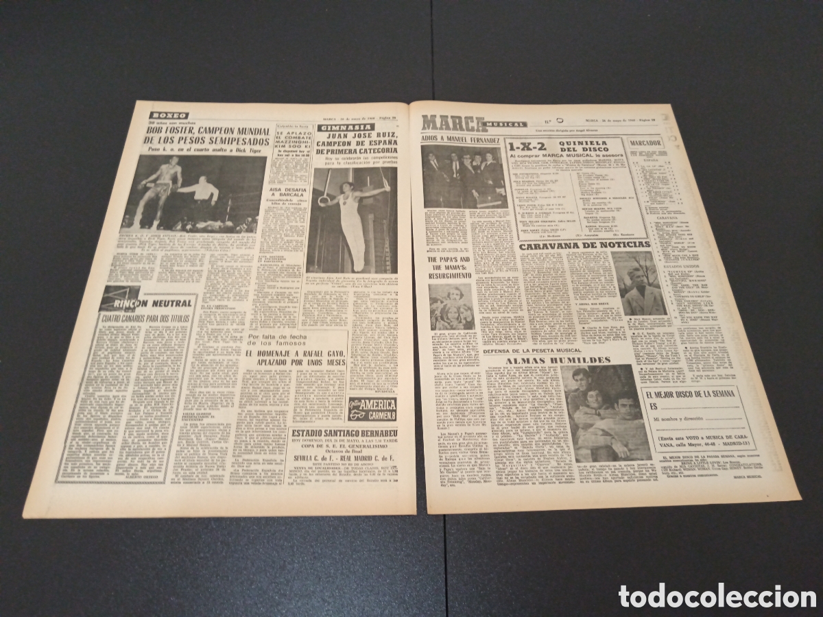 Coleccionismo deportivo: MARCA 26/05/1968 - Foto 4