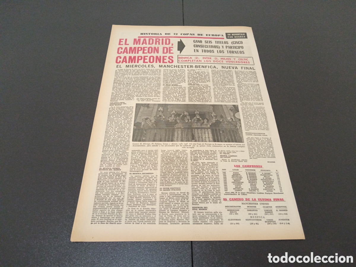Coleccionismo deportivo: MARCA 26/05/1968 - Foto 5